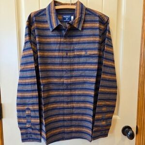 Organic Hemp Flannel Button Down Shirt Men's Medium NEW Outdoor Mountains